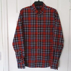 Banana Republic Untucked Fit Mens L/S Cotton Casual Shirt-16/34 Medium Slim Fit*